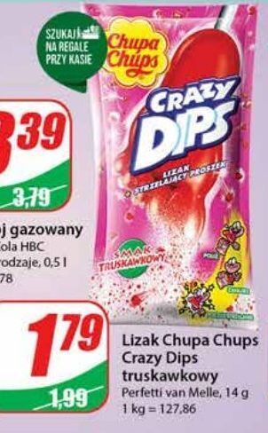 Dino Lizaki strawberry chupa chups crazy dips oferta