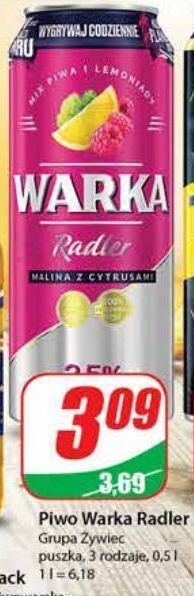 Dino Piwo warka radler malina i cytryna oferta