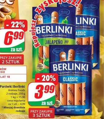 Dino Parówki jalapeno morliny berlinki oferta