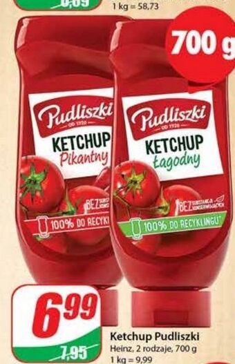 Dino Ketchup łagodny pudliszki oferta