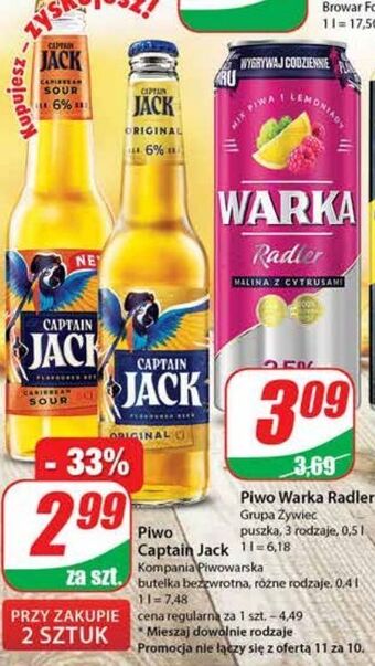 Dino Piwo captain jack caribbean sour oferta