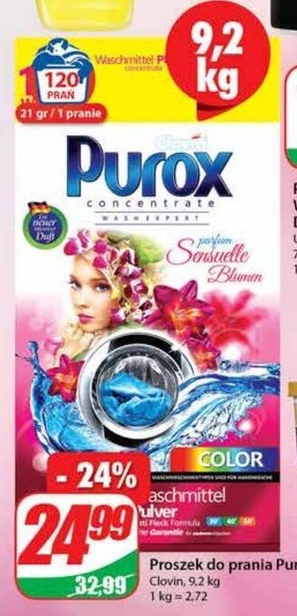 Proszek do prania color purox sensuelle blumen
