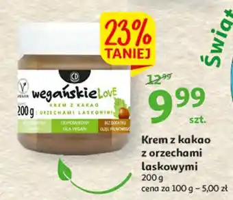 Auchan Krem z kakao i orzechami laskowymi cd wegańskielove oferta