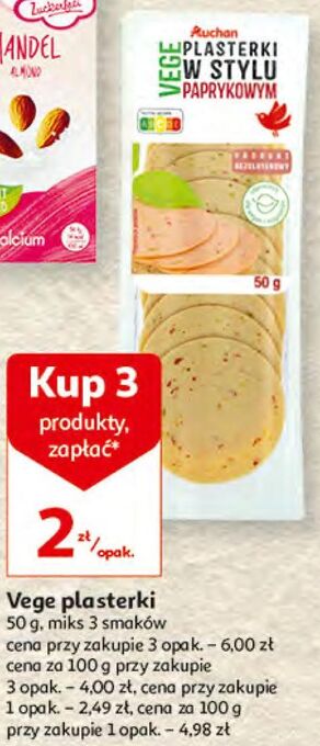 Auchan Plasterki w stylu szynki auchan różnorodne (logo czerwone) oferta