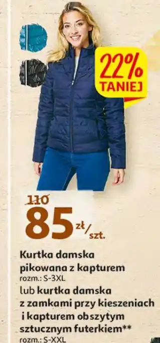 Auchan Kurtka pikowana damska rozm. s-3xl inextenso by auchan oferta