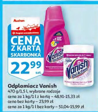 Auchan Odplamiacz w proszku white vanish oxi action oferta