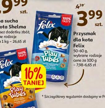 Auchan Przysmak o smaku pieczonej ryby i krewetek purina felix play tubes oferta
