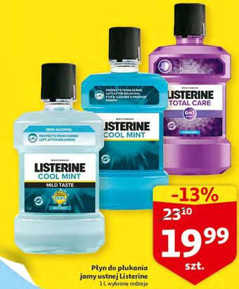 Auchan Płyn do płukania ust clean mint listerine total care oferta