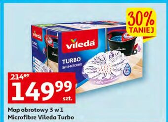 Auchan Mop + wiadro z wyciskaczem turbo vileda oferta