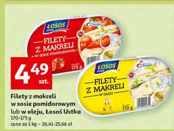 Auchan Filety z makreli w oleju łosoś ustka oferta