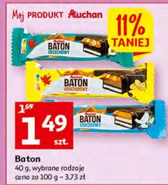 Auchan Baton kokosowy auchan różnorodne (logo czerwone) oferta