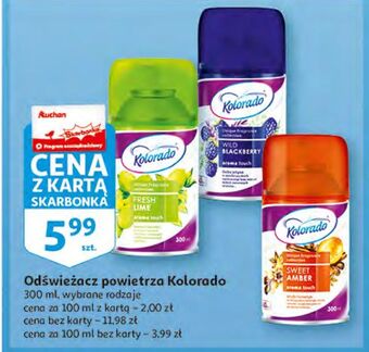 Auchan Odświeżacz powietrza fresh lime kolorado aroma touch oferta