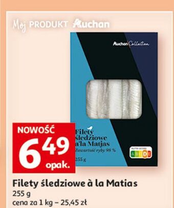 Auchan Filety śledziowe a la matjas auchan collection oferta