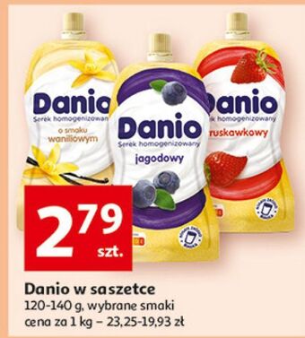 Auchan Serek truskawka saszetka danone danio oferta