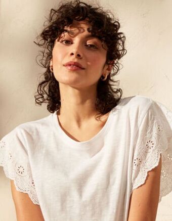 Takko Fashion Dział damski koszulka - ażurowa koronka oferta