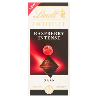 Auchan Lindt excellence raspberry intense czekolada ciemna z kawałkami malin 100 g oferta