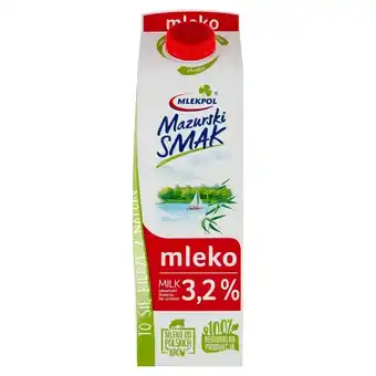 Auchan Mlekpol mazurski smak mleko 3,2 % 1 l oferta