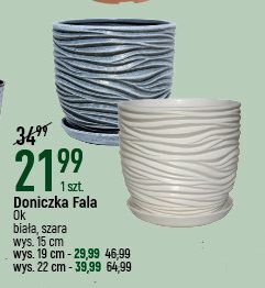 E.Leclerc Doniczka classic fala z podstawką 15 cm ok katarzyna ostrowska oferta
