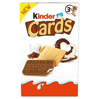 Kaufland Kinder cards wafel wypełniony mlecznym i kakaowym nadzieniem 76,8 g (3 sztuki) oferta