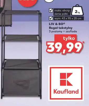 Kaufland Regał tekstylny 43 x 95 28 cm liv & bo oferta