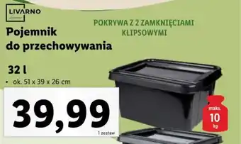 Lidl Pojemnik do przechowywania 32 l 51x39x26 cm oferta