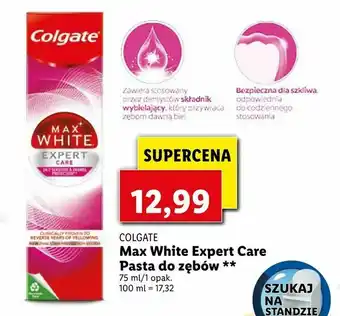 Lidl Max White Expert Care Pasta do zębów oferta