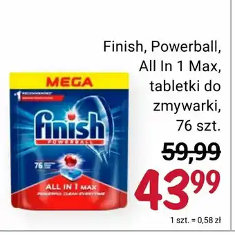 Rossmann Finish, Powerball, All In 1 Max, tabletki do zmywarki oferta