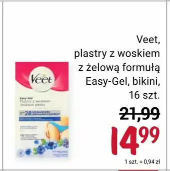 Rossmann Veet, plastry z woskiem z żelową formułą Easy-Gel, bikini oferta