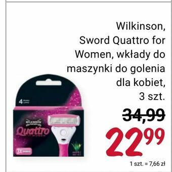 Rossmann Wilkinson, Sword Quattro for Women, wkłady do maszynki do golenia dla kobiet oferta