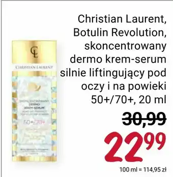 Rossmann Christian Laurent, Botulin Revolution, skoncentrowany dermo krem-serum silnie liftingujący pod oczy i na powieki 50+/70+, 20  oferta