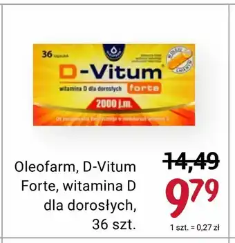 Rossmann Oleofarm, D-Vitum Forte, witamina D dla dorosłych oferta