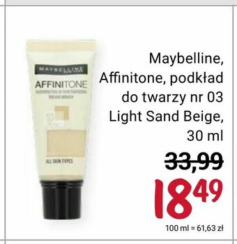 Rossmann Maybelline, Affinitone, podkład do twarzy nr 03 Light Sand Beige oferta