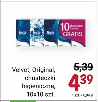 Rossmann Velvet, Original, chusteczki higieniczne oferta