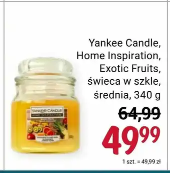 Rossmann Yankee Candle, Home Inspiration, Exotic Fruits, świeca w szkle, średnia oferta