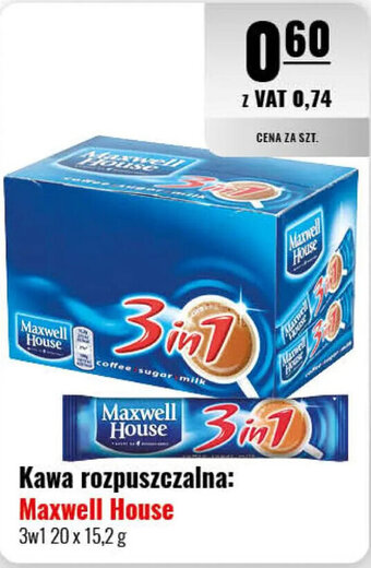 Eurocash Maxwell House Kawa rozpuszczalna 3w1 20 x 15,2 g oferta