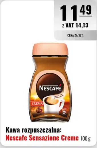 Eurocash Nescafe Sensazione Creme Kawa rozpuszczalna 100 g oferta