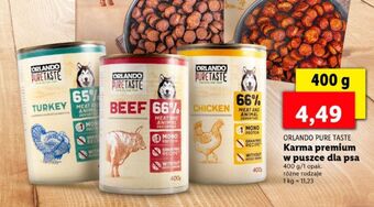 Lidl Karma dla psa indyk orlando pure taste oferta