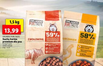 Lidl Karma dla psa z kurczakiem orlando pure taste oferta