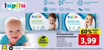 Lidl Chusteczki nawilżane lupilu sensitive oferta
