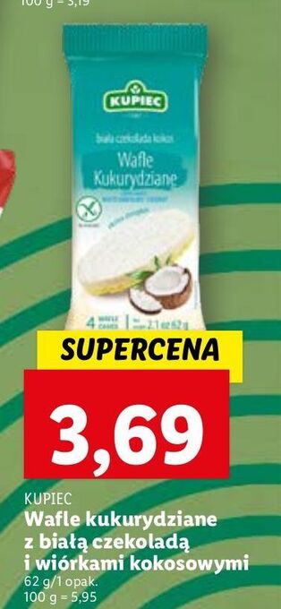 Lidl Wafle kukurydziane kokosowe kupiec oferta