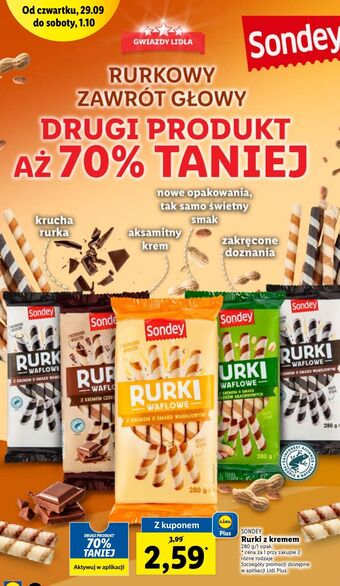 Rurki z kremem waniliowym sondey
