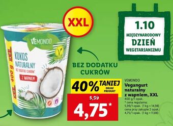 Lidl Vegangurt naturalny z wapniem vemondo oferta