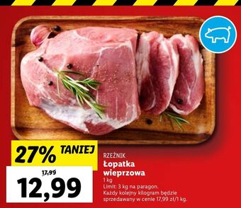 Lidl Łopatka wieprzowa bez kości rzeźnik codzienna dostawa oferta