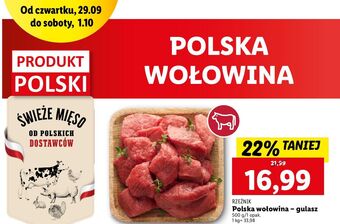 Lidl Gulasz wołowy rzeźnik codzienna dostawa oferta