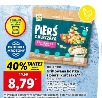 Lidl Pierś z kurczaka grillowana kostka superdrob oferta