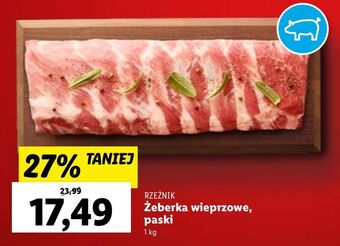 Lidl Żeberka wieprzowe paski rzeźnik codzienna dostawa oferta