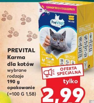 Kaufland Karma dla kota z kurczakiem prevital oferta