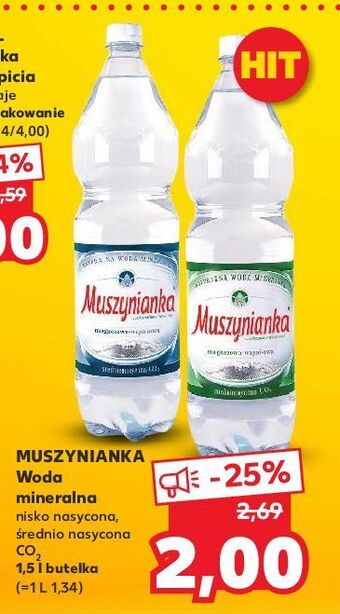 Kaufland Woda niskonasycona muszynianka oferta