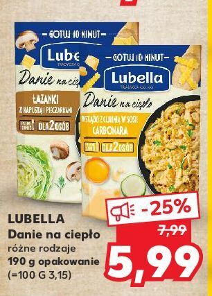 Kaufland Wstążki z cukinią w sosie carbonara lubella danie na ciepło oferta