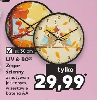 Kaufland Zegar ścienny liv & bo oferta